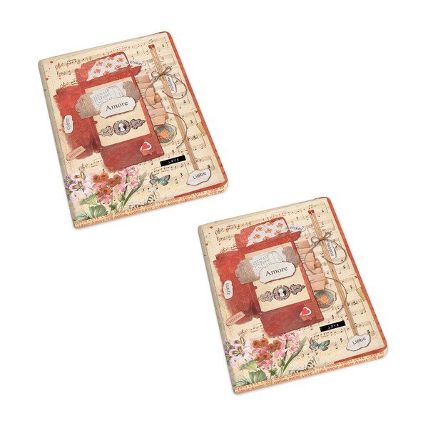 A6 izmēra klades 192 lpp. (2 gab.) Love – Kartos-image-1