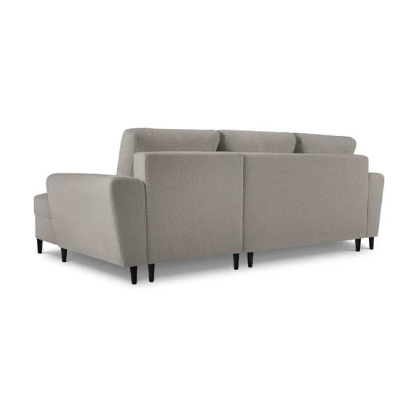 Gaiši pelēks salokāms stūra dīvāns ar uzglabāšanas vietu no buklē auduma (ar labo stūri/ar zvilni) Kyoto – Cosmopolitan Design-image-4