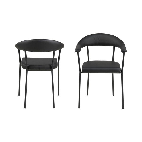 2 melnu ēdamistabas krēslu komplekts Actona Ava-image-2