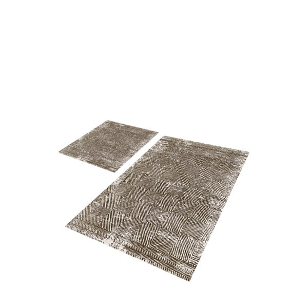 Brūni vannas istabas paklājiņi (2 gab.) 60x100 cm – Mila Home