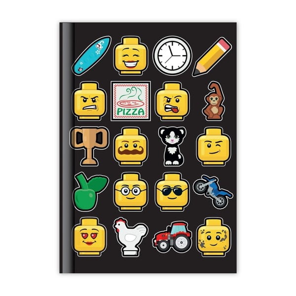 LEGO® Iconic Black dienasgrāmata, 96 lappuses