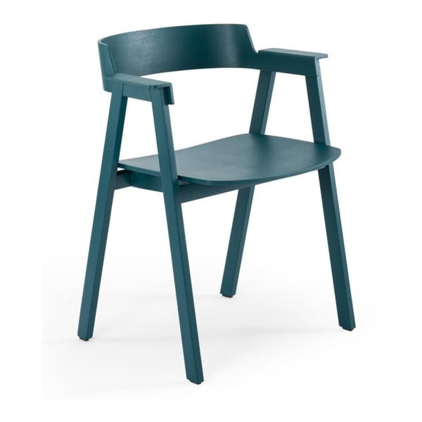 Zaļganzils ozola masīvkoka pusdienu krēsls ar roku balstiem Flip – Gazzda