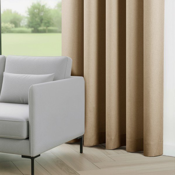 Bēšs daļēji gaismu necaurlaidīgs aizkars Calisto – Filumi-image-2