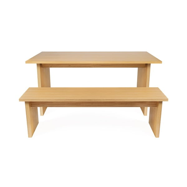 Ēdamgalds ar ozolkoka imitācijas virsmu 90x160 cm Stripe – Woodman-image-4