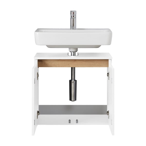 Balts zems/piekarams skapītis bez izlietnes 60x53 cm Set 857 – Pelipal-image-3