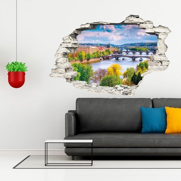 3D sienas uzlīme Ambiance Prague Spring, 90 x 60 cm-image-3