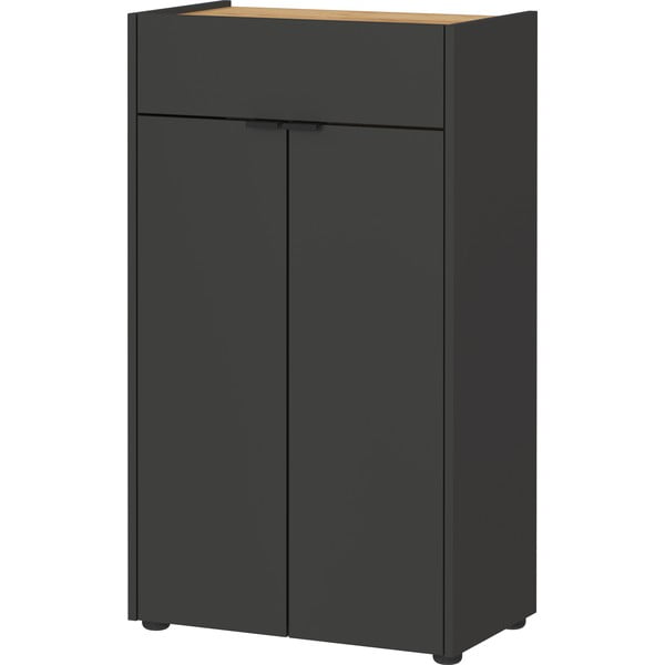 Antracīta pelēks augsts vannas istabas skapis 60x98 cm Forano – Germania-image-3