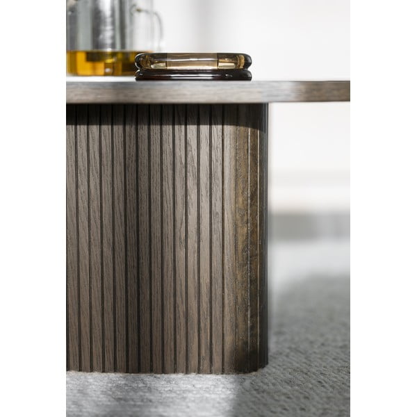 Tumši brūns žurnālgaldiņš ar ozolkoka imitāciju ø 80 cm Sullivan – Rowico-image-4