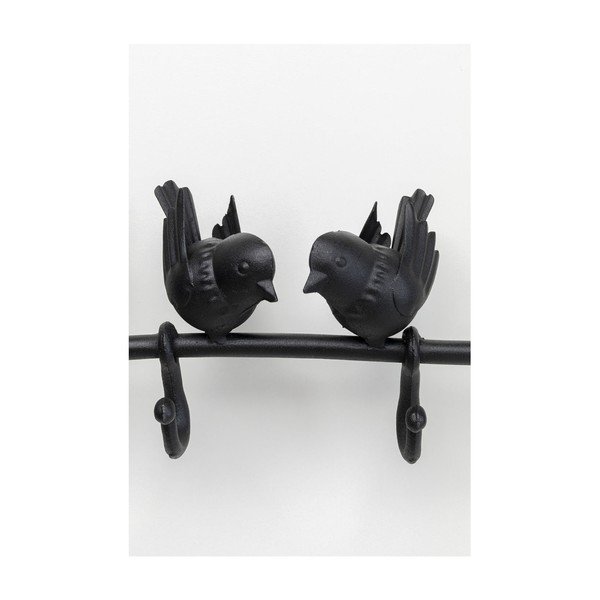 Melns metāla sienas pakaramais Kare Design Birds, platums 92 cm-image-4