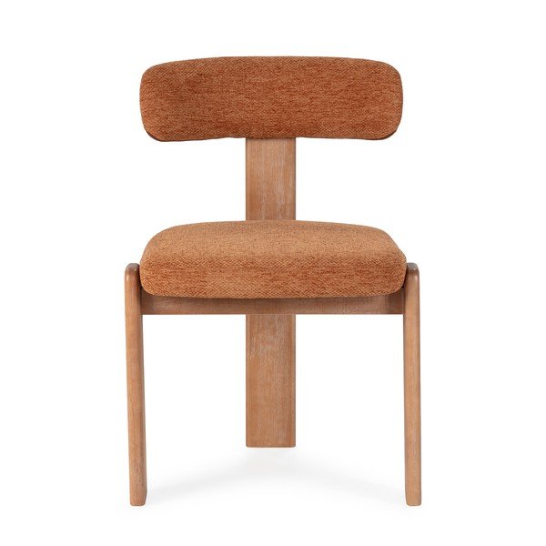 Ķieģeļu sarkani polsterēti pusdienu krēsli (2 gab.) Nadia – MOME