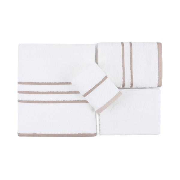 Balti kokvilnas dvieļi (4 gab.) Linda – Foutastic-image-3