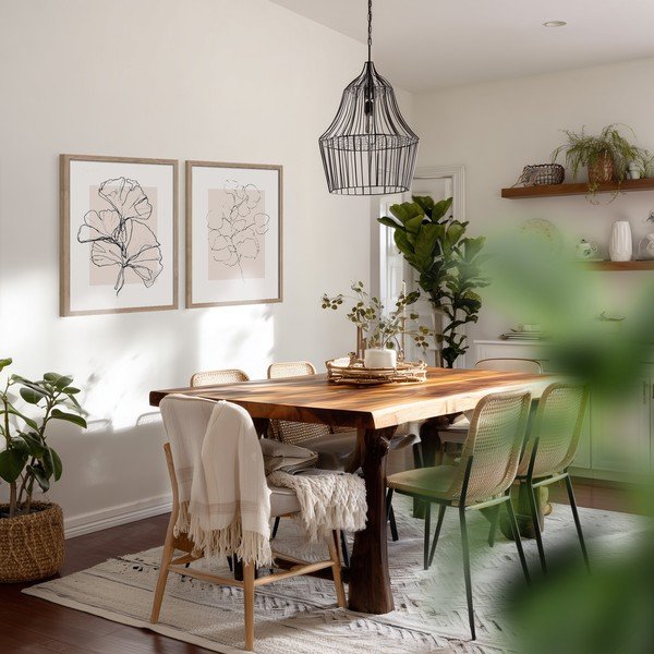 Drukātas gleznas (2 gab.) ar rāmi 30x40 cm Floral Set – Styler-image-2