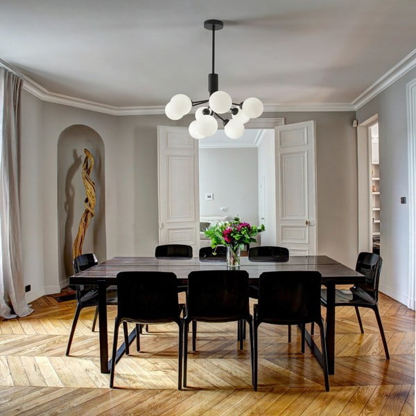 Melnbalts piekaramais gaismeklis SULION Musa, augstums 102 cm-image-1