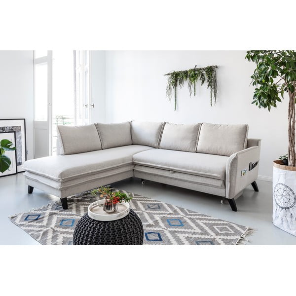 Bēšs izlaižams stūra dīvāns Miuform Charming Charlie L, kreisais stūris-image-3