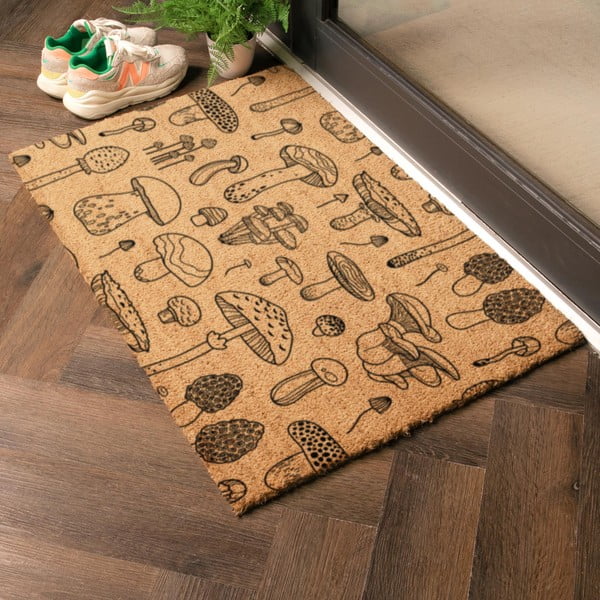 Kokosšķiedras kājslauķis 40x60 cm Mushrooms – Artsy Doormats-image-1