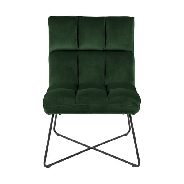 Zaļš samta atpūtas krēsls Alba – Actona-image-2