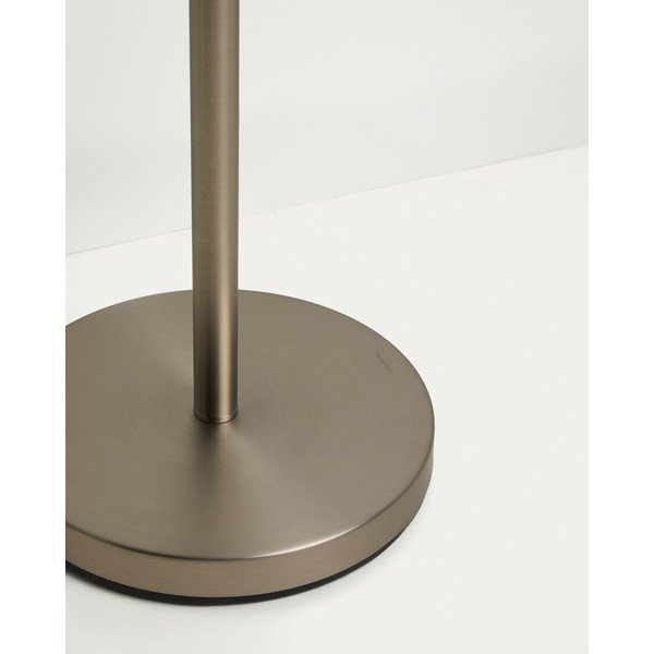 Sudraba krāsas stāvlampa ar auduma abažūru (augstums 153 cm) Navat – Kave Home-image-4