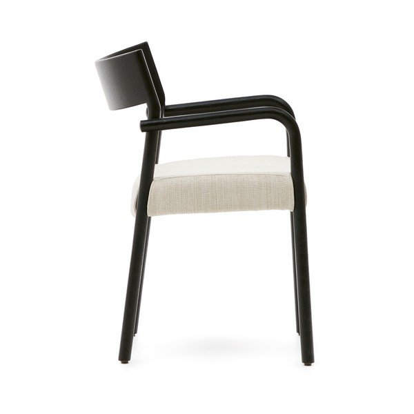 Melns/bēšs pusdienu krēsls Falconera – Kave Home-image-3