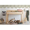 Paaugstināta bērnu gulta no priedes koka 70x160 cm CLPBA – Adeko