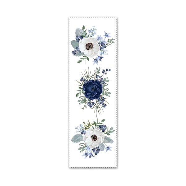 Zili balts galda celiņš 140x45 cm – Minimalist Cushion Covers