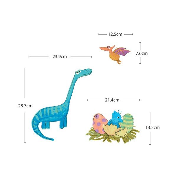 Sienas uzlīme Ambiance Colourful Dino-image-2