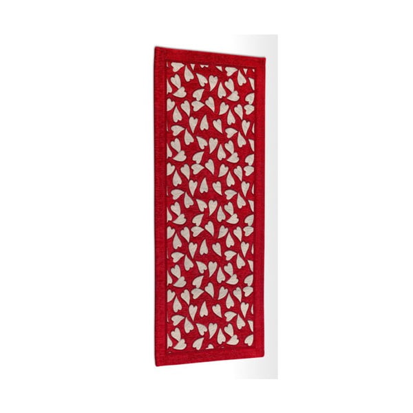 Webtappeti Corazon Rosso sarkana, izturīga virtuves celiņa, 55 x 140 cm