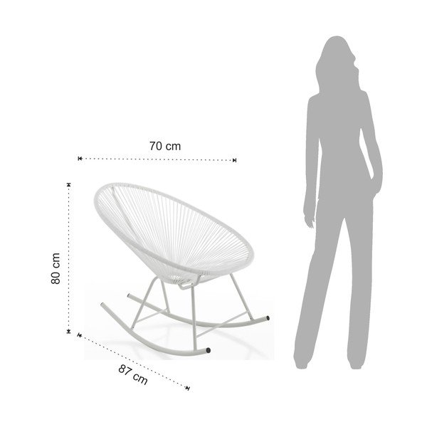 Balts āra šūpuļkrēsls Tomasucci Numana-image-3