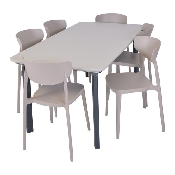 Gaiši brūns plastmasas dārza krēsls Mare – Rojaplast-image-2