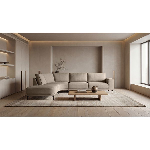 Gaiši brūns stūra dīvāns (ar kreiso stūri) Copenhagen – Scandic-image-1