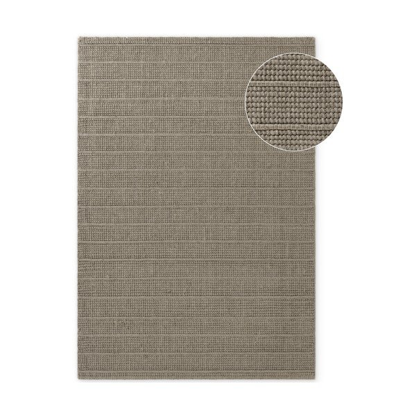 Pelēks ar rokām darināts vilnas paklājs 120x170 cm Camden Parker – Ted Baker