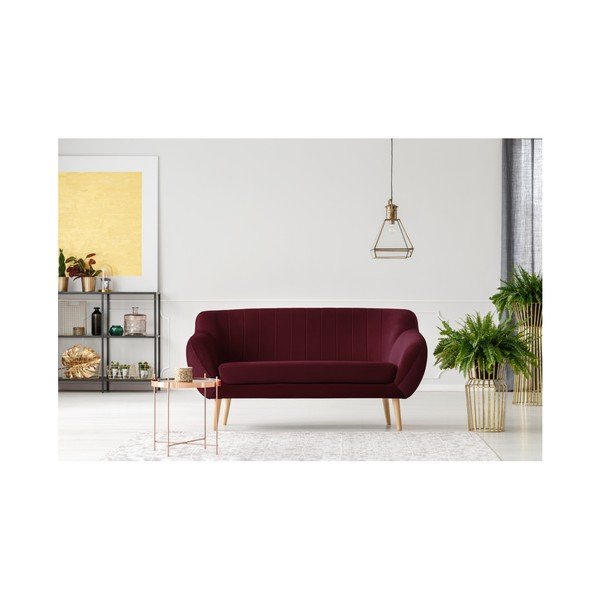 Bordo sarkans divvietīgs dīvāns Mazzini Sofas Benito-image-4