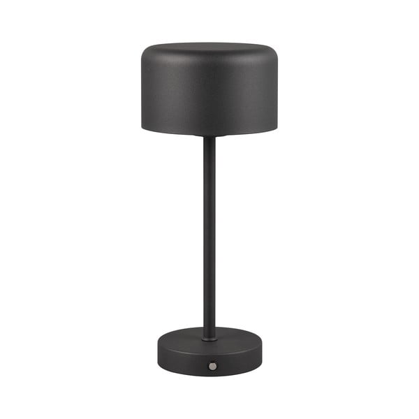 Matēti melna LED galda lampa ar regulējamu spilgtumu (augstums 30 cm) Jeff – Trio