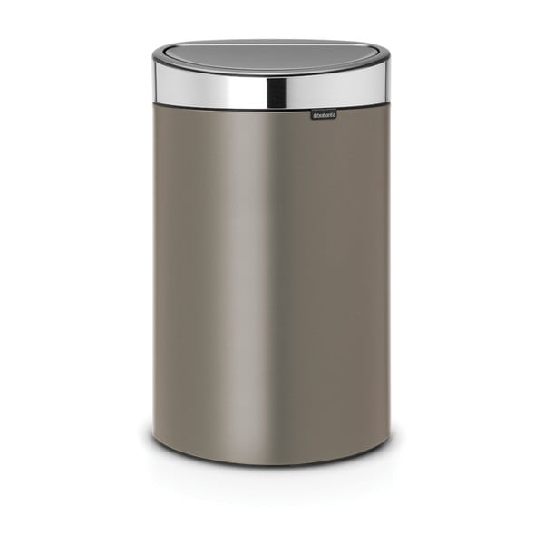 Pelēka ar pieskārienu atverama tērauda atkritumu tvertne 40 l Touch Bin – Brabantia