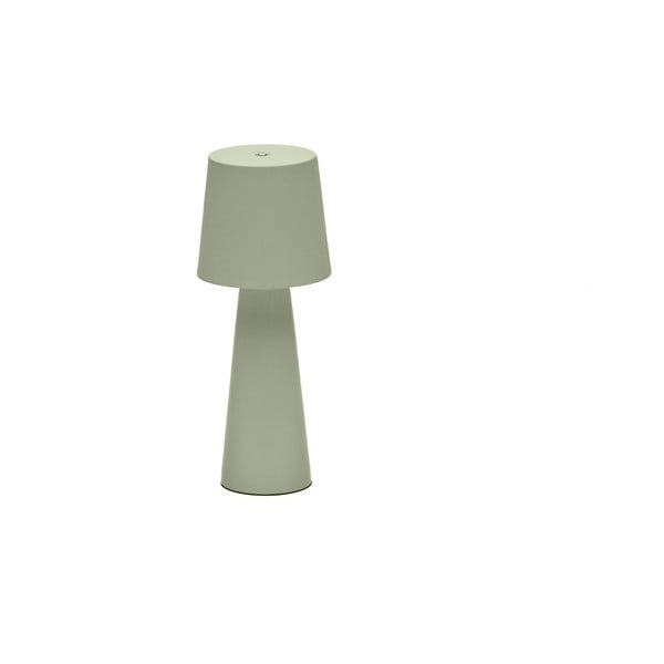 Piparmētru zaļa LED galda lampa ar regulējamu spilgtumu un metāla abažūru (augstums 25 cm) Arenys – Kave Home