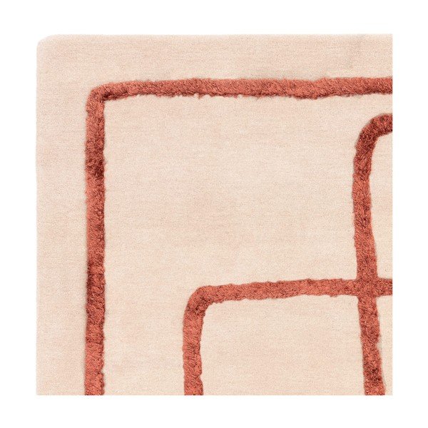 Ķieģeļu sarkans/krēmkrāsas ar rokām darināts vilnas paklājs 160x230 cm Matrix – Asiatic Carpets-image-4