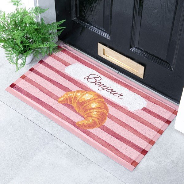 Kājslauķis no PVC 40x70 cm  Croissant Bonjour – Artsy Doormats-image-1