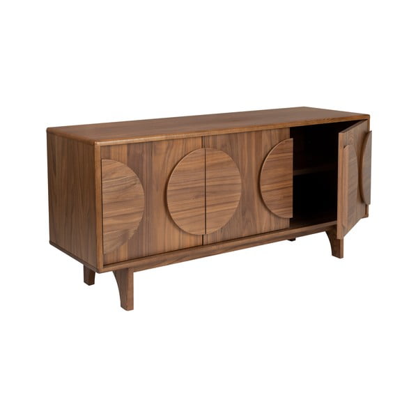 Brūna zema kumode ar riekstkoka imitāciju 120x58 cm Groove – Zuiver-image-3