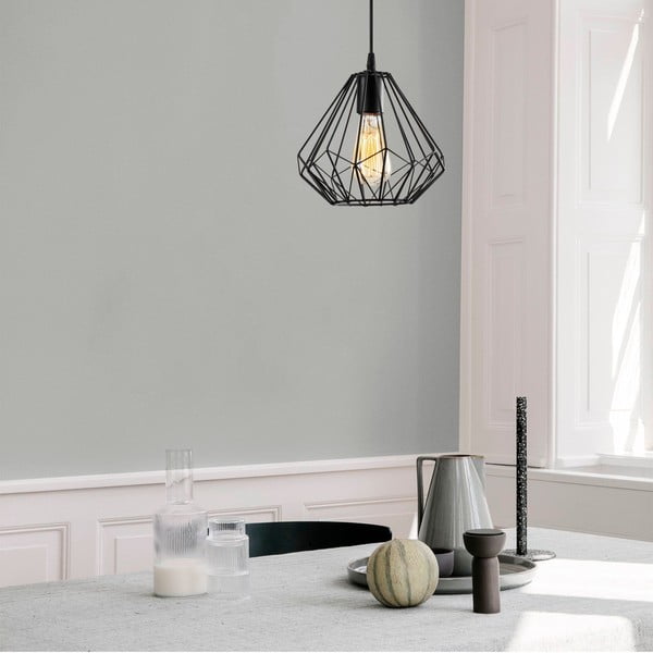 Melna piekaramā lampa ø 23 cm Diamond – Opviq lights-image-1