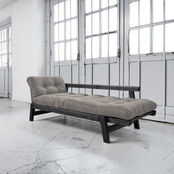 Dīvāns gulta Karup Step Black/Granite Grey-image-2