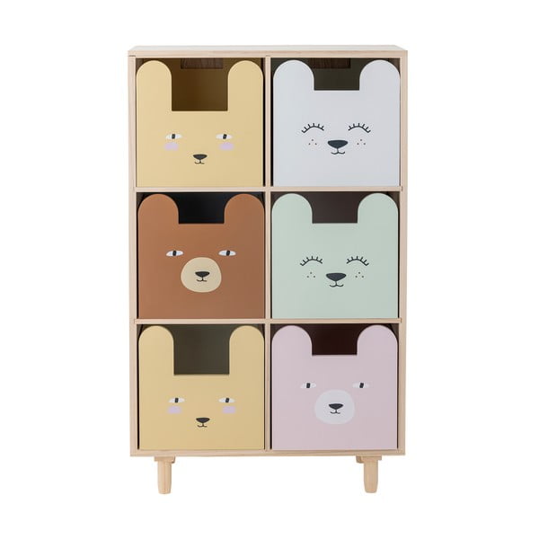 Dabīga toņa paulonijas masīvkoka zema bērnu kumode 25,5x88,5 cm Calle – Bloomingville Mini-image-2