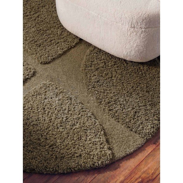 Haki ar rokām darināts apaļš paklājs ø 160 cm Lambeth Jasper – Ted Baker-image-3