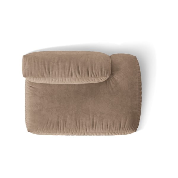 Gaiši brūna samta modulārā dīvāna daļa (ar labo stūri) Martina – Micadoni -image-3