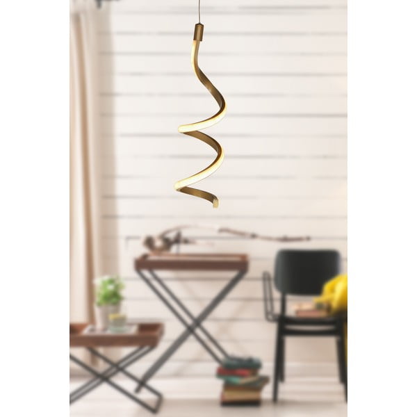 Bronzas krāsas metāla LED piekaramā lampa ø 12 cm Hilton – Squid Lighting-image-1