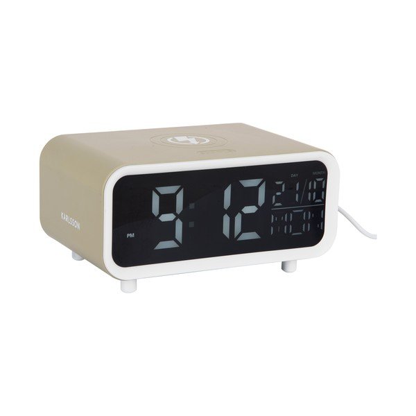 Digitāls modinātājpulkstenis ar bezvadu uzlādi Chunky LED – Karlsson
