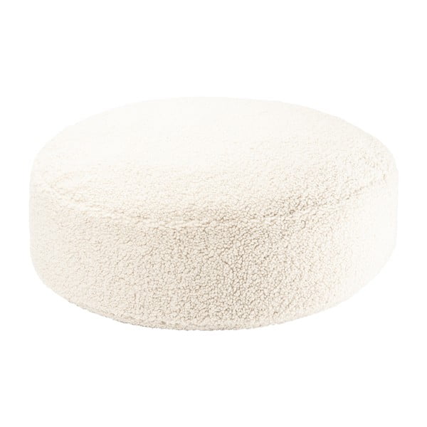 Krēmkrāsas bērnu sēžammaiss no buklē auduma Round – Wigiwama