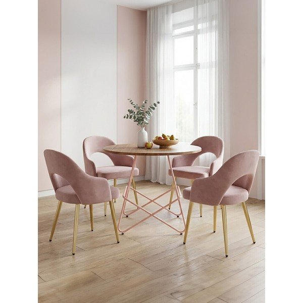 Gobas masīvkoka apaļš ēdamgalds ø 80 cm District – Premier Housewares-image-4
