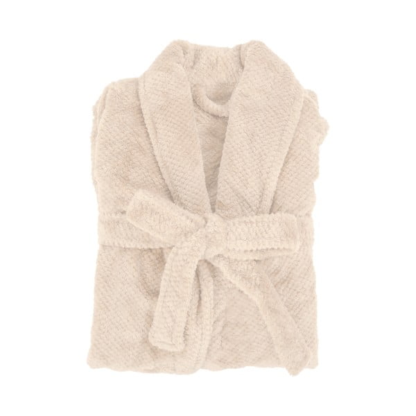 Ziloņkaula krāsas mikroplīša halāts S/M Pippa – Tiseco Home Studio-image-2