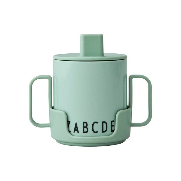 Zaļa bērnu krūze Design Letters Eat & Learn-image-2
