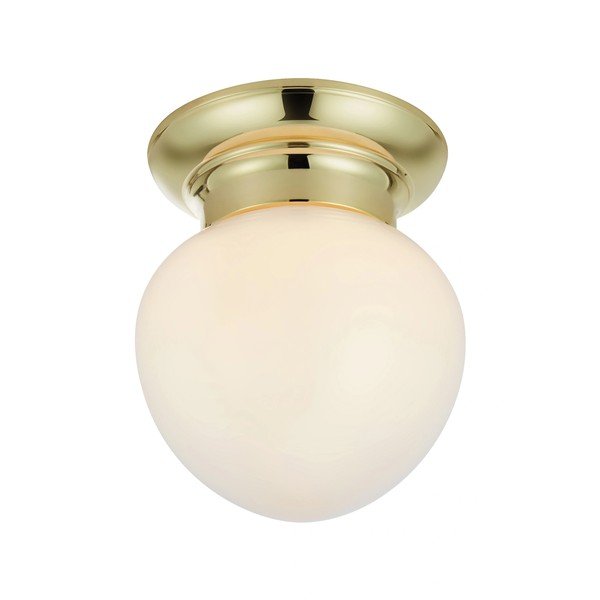 Balta/misiņa krāsas griestu lampa ar stikla abažūru Ronda – Markslöjd