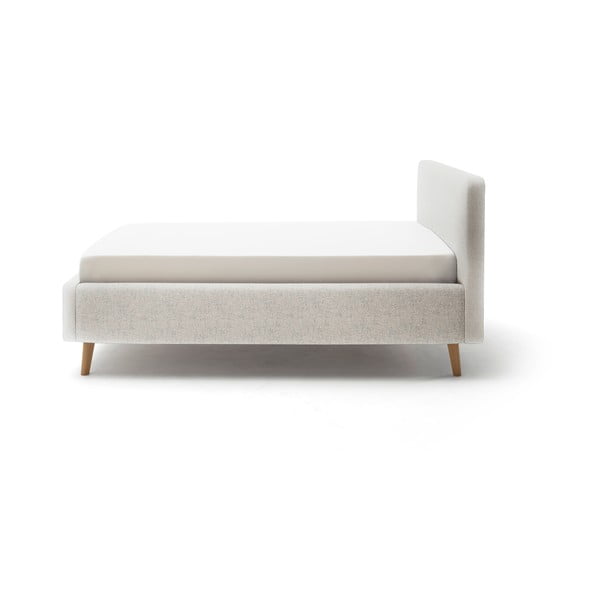 Bēša polsterēta divvietīga gulta ar veļas kasti ar redelēm 140x200 cm Mattis – Meise Möbel-image-4